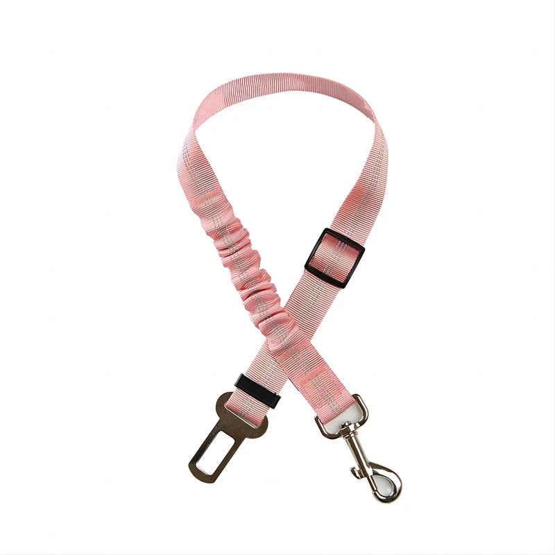 Dog Safety Leash Adjustable Retractable Cushioning Elastic Pet Leash Car Seat Seat Belt Safety Rope Tug Rope