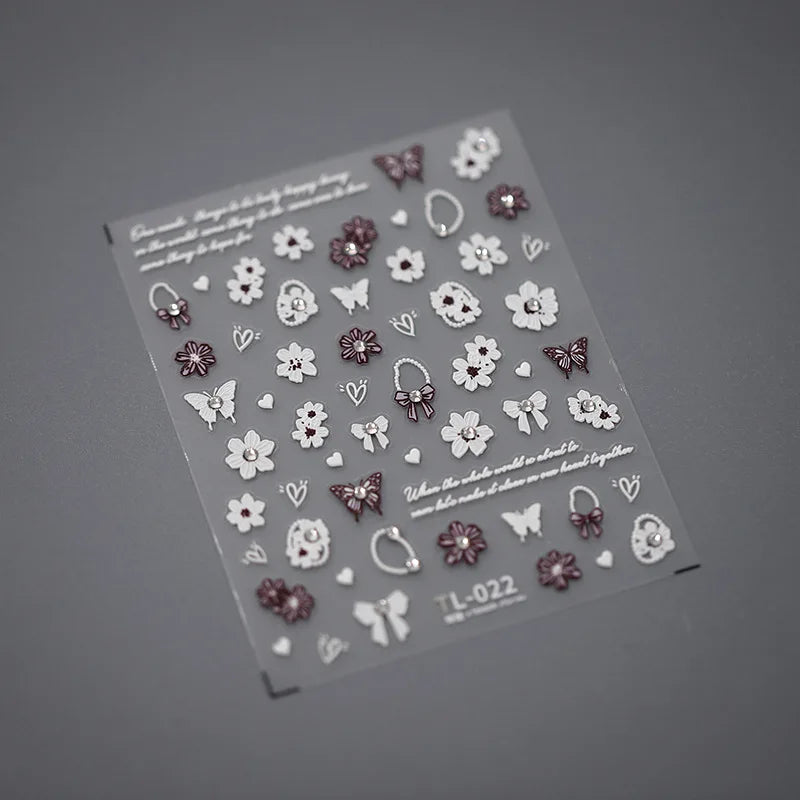 1pcs Cute Cat Claw 3D Jelly Relief Nail Stickers 3D Adhesive Stickers For Nails DIY Japanese Kawaii Slider Nail Art Decorations