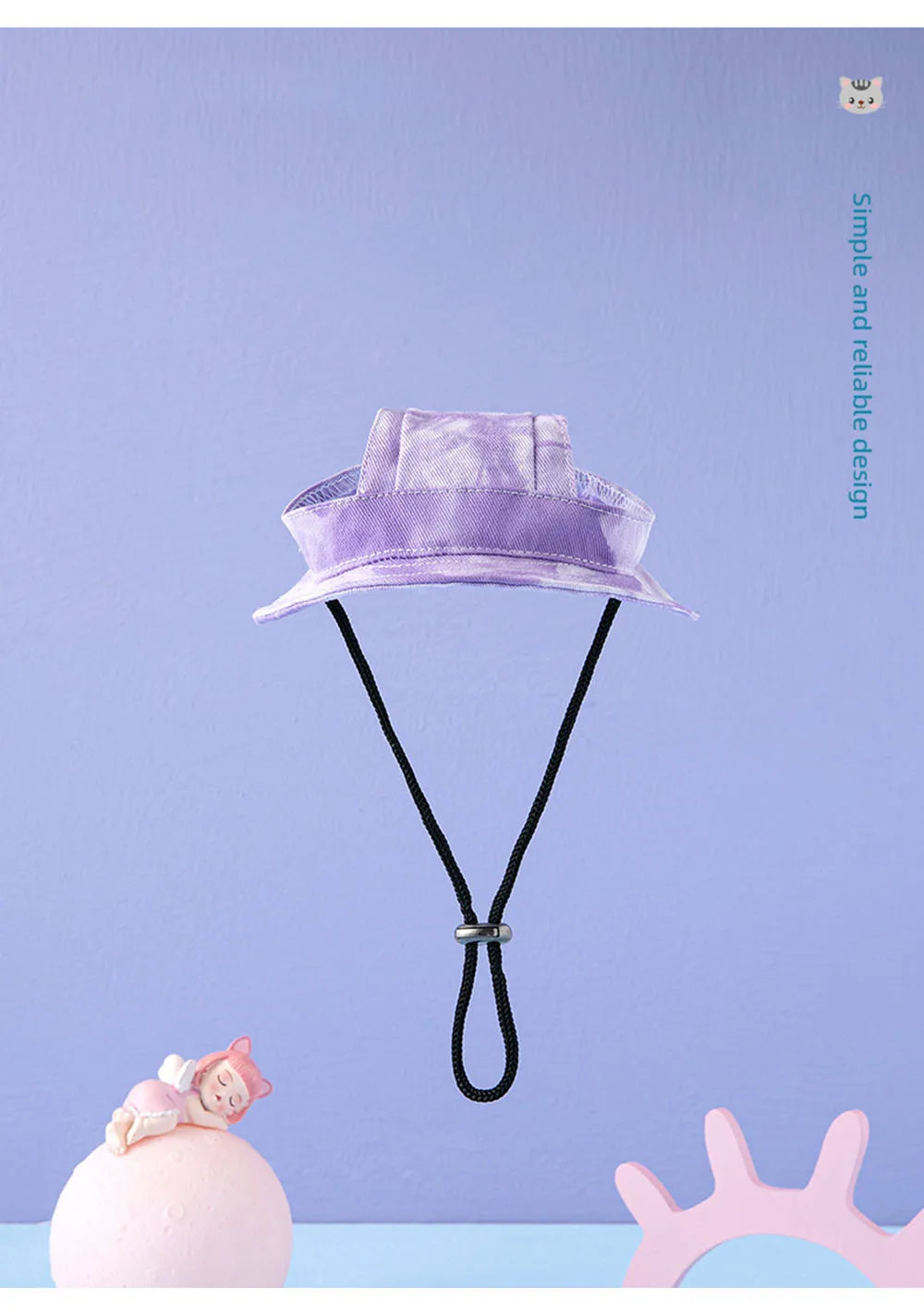 Pet Caps Puppy Round Brim Visor Hat Cat Dog Sun Cap with Ear Holes for Teddy Pug Chihuahua Shih Tzu Yorkshire Terriers Papillons