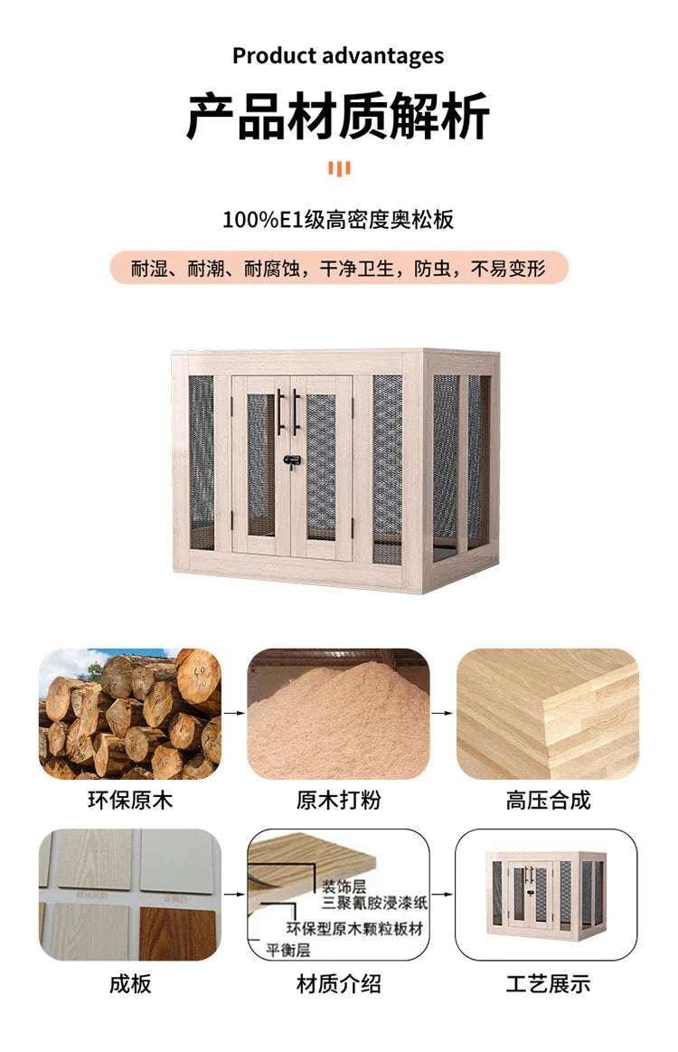 Yut four seasons universal wooden kennel cat litter pet litter indoor wild kennel large, medium and small dog kennel cat house