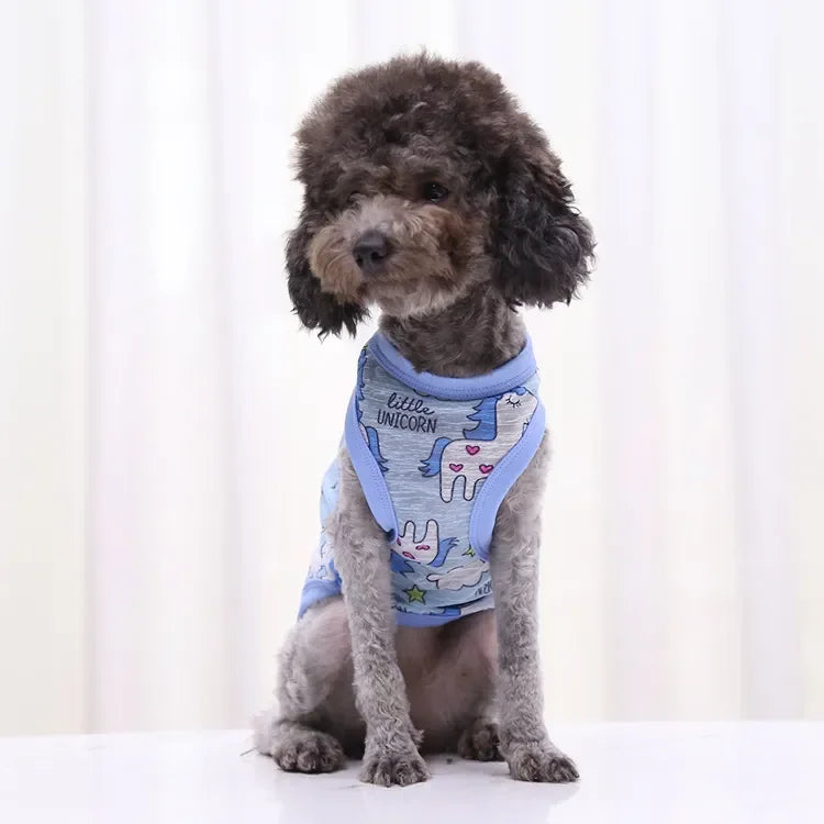 Pet Clothing Summer Sunscreen Cool Breathable Dog Vest Mesh Small Dog T-Shirt Outfit For Chihuahua Small Medium Dogs Accessories