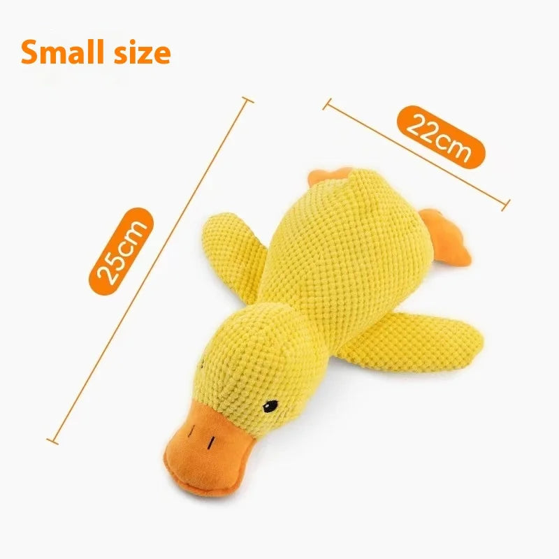 Dog toy plush companion sleeping duck bite resistant grinding sound making toy small and medium-sized dog pet relaxation tool