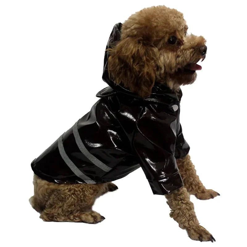 Dog Coat Waterproof PU Dog Raincoat for Small Dogs Cats Reflective Puppy Raincape Chihuahua Yorkies Pet Poncho dog raincoat