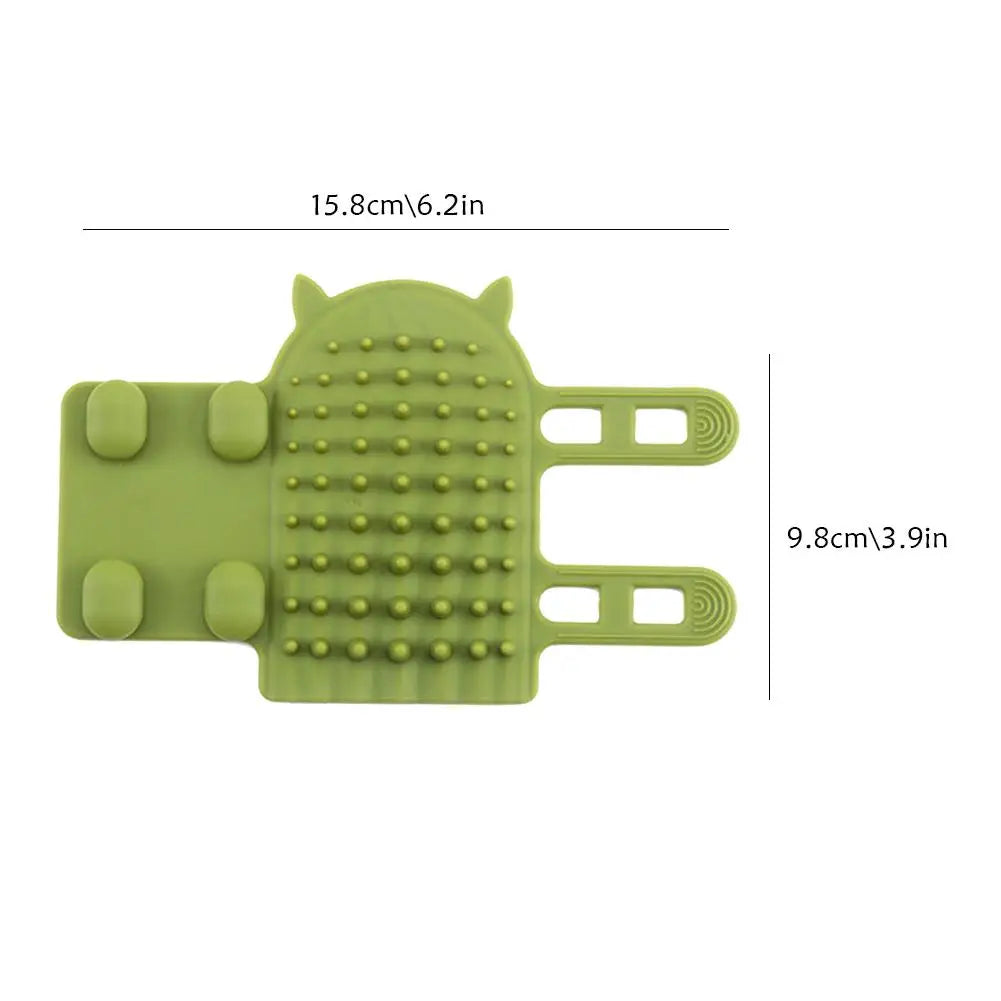 Dog Cat Hair Removal Comb Pet Massage Brush Self Cleaning Grooming Scratch Tool Cat Soft Rubbing Brush Combs Chair Wall Sil H4R0