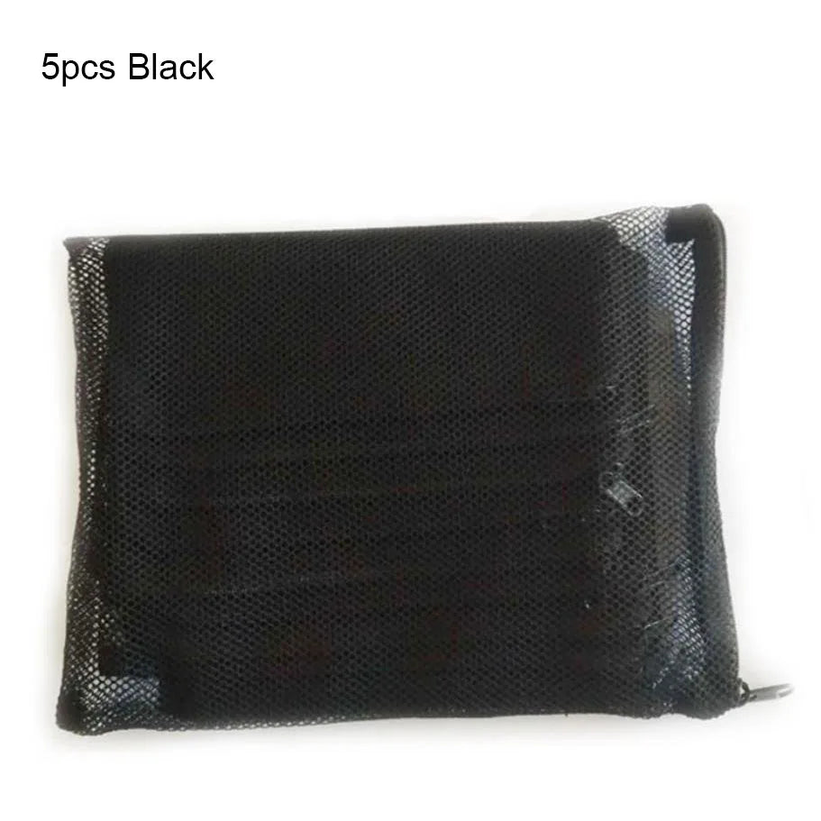 5Pcs Black/White Filter Mesh Bag Aquarium Pond For Bio Ball Carbon Media Ammonia Fish Tank Isolation Bag Accessories