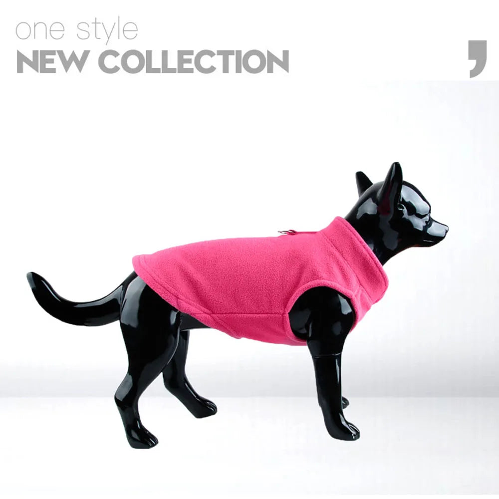 Pet Clothing Dog Fleece Vest Cold Weather Pullover Dog Jacket Winter Dog Clothes Sweater Coat with Leash Ring for Small Dogs Cat