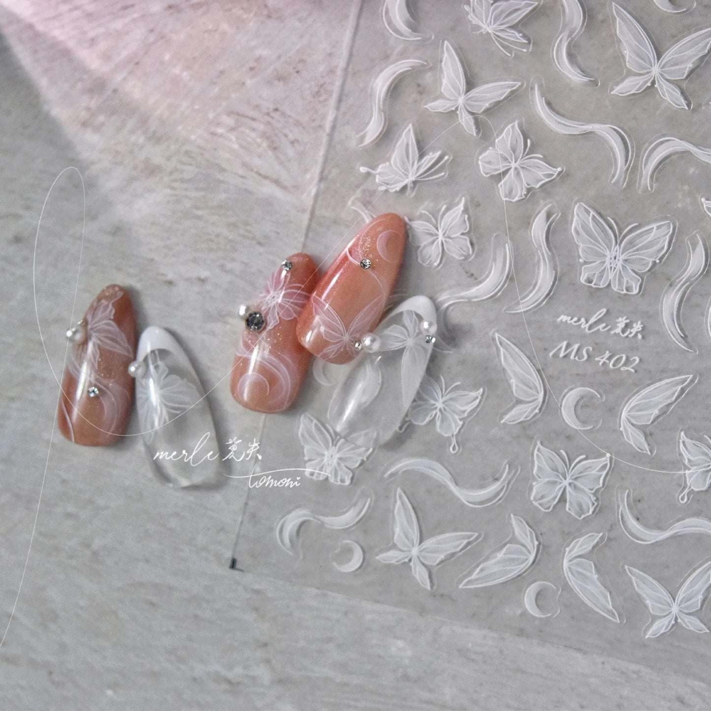 1pcs Cute Cat Claw 3D Jelly Relief Nail Stickers 3D Adhesive Stickers For Nails DIY Japanese Kawaii Slider Nail Art Decorations