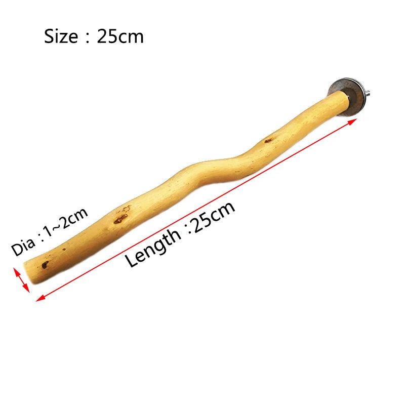 Natural Wood Pet Parrot Raw Wood Fork Tree Branch Stand Rack Squirrel Bird Hamster Branch Perches Chew Bite Toys Stick