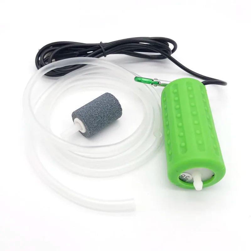 New Aquarium Mini USB Oxygen Air Pump With Stone Accessories Check Valve Mute Hose Energy Saving Supplies Fish Tank Accessories