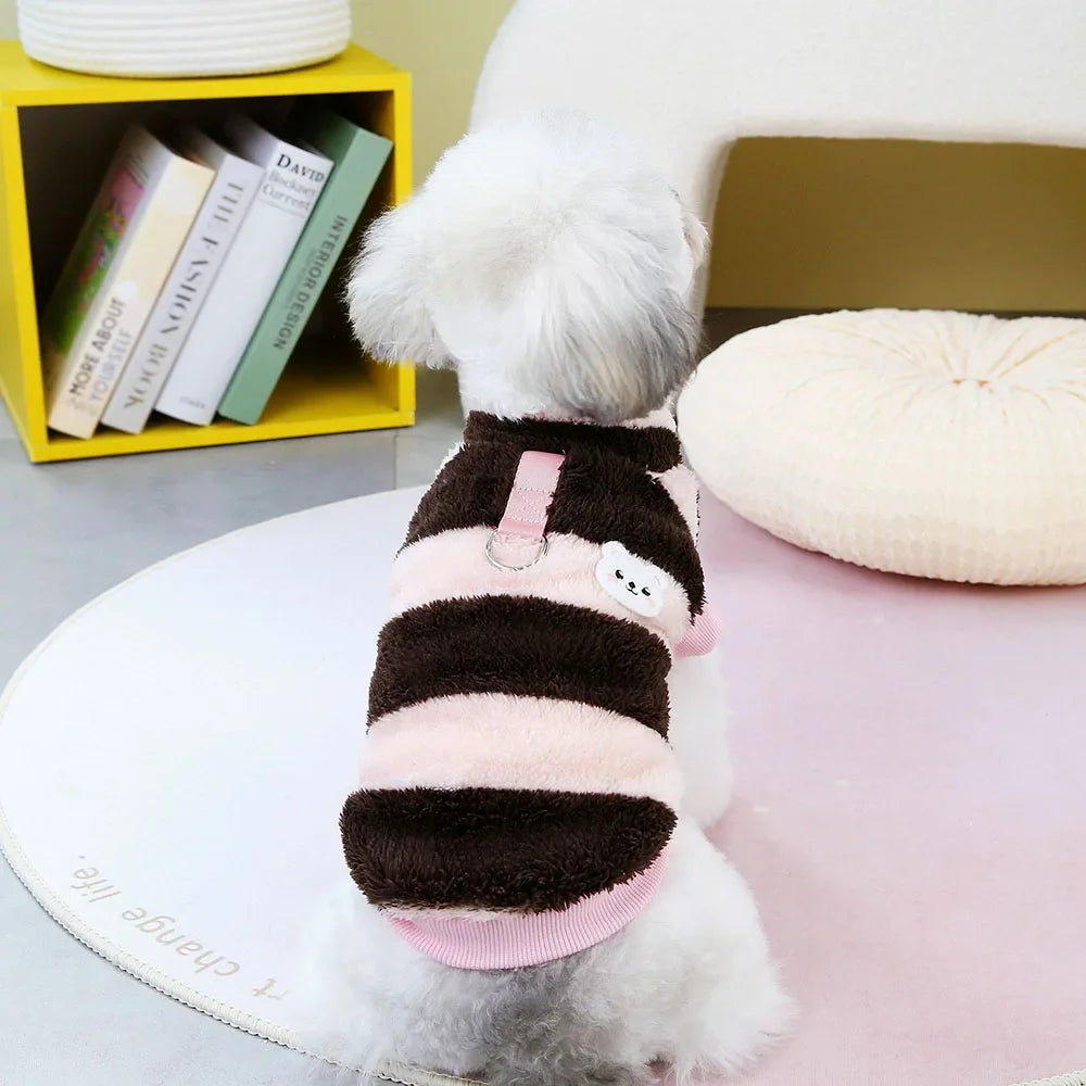 Soft Coral Fleece Cat Shirt Dog Vest Pet Dog Clothes for Small Dogs Puppy Clothing Pet Sweater Spring Autumn Winter Pet Outfits