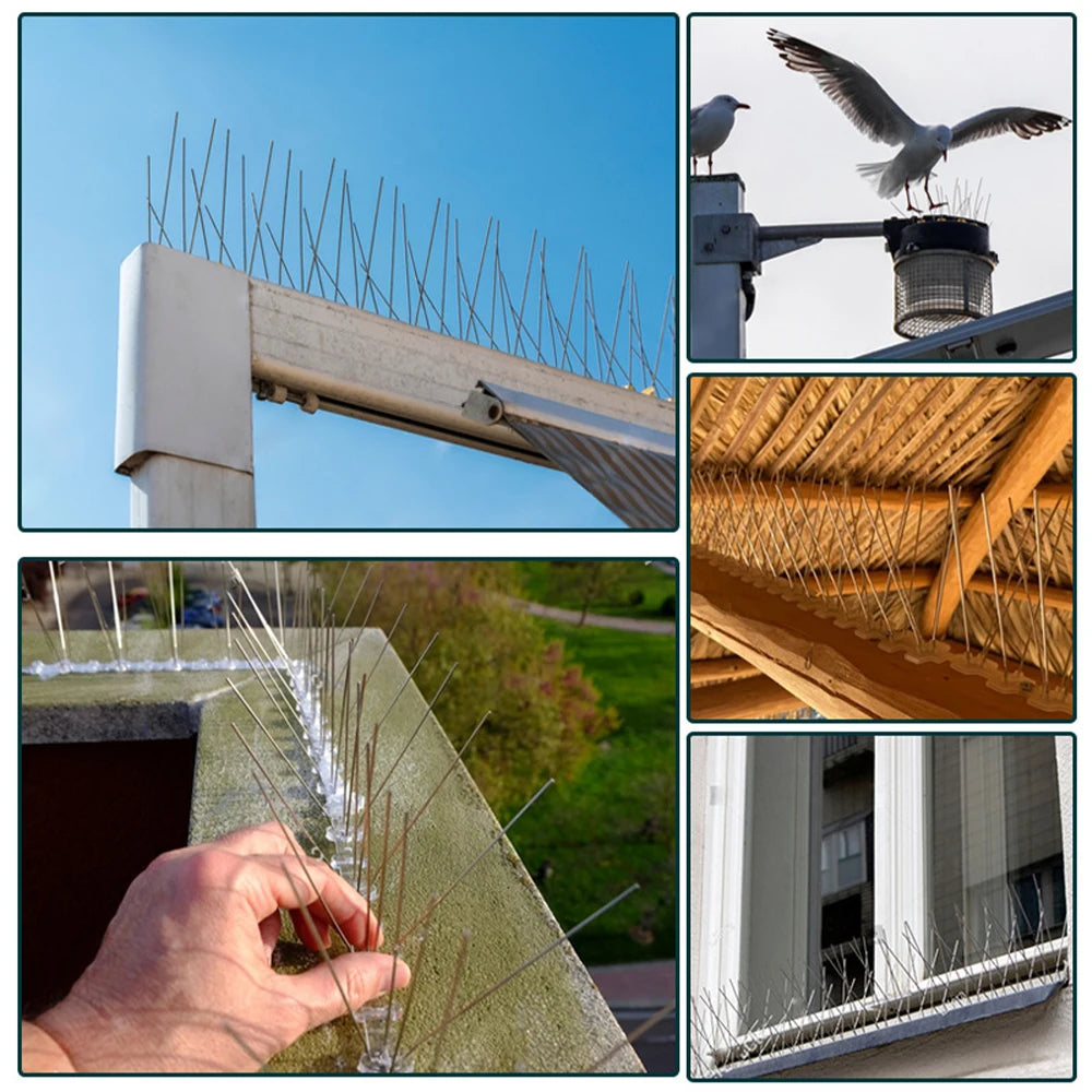 10pcs/box Gardening Bird Repellent, Stainless Steel for Home Balcony to Prevent Bird Repellent