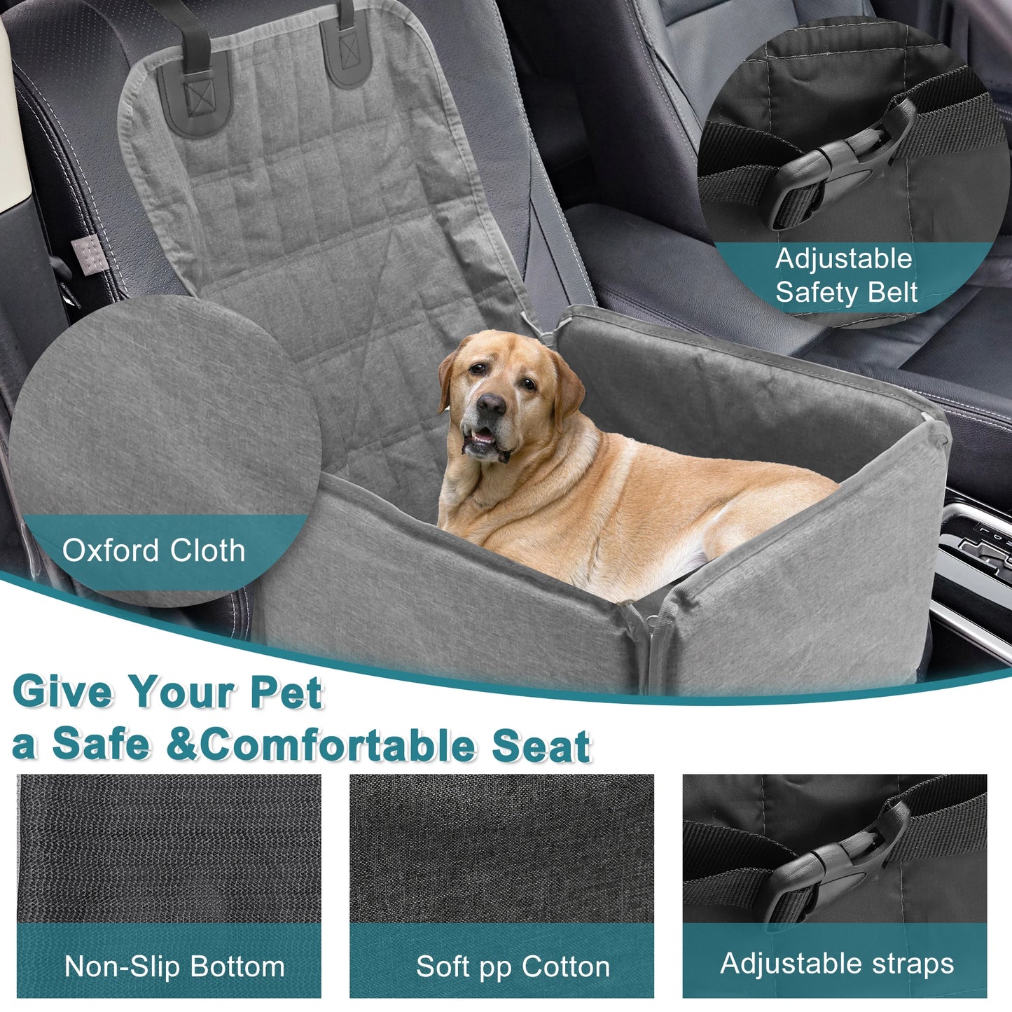 UXCELL Fashion Dog Car Seat Cover for Back Seat Dog Beds Mats Waterproof Dog Hammock for Car SUV Truck Pickup