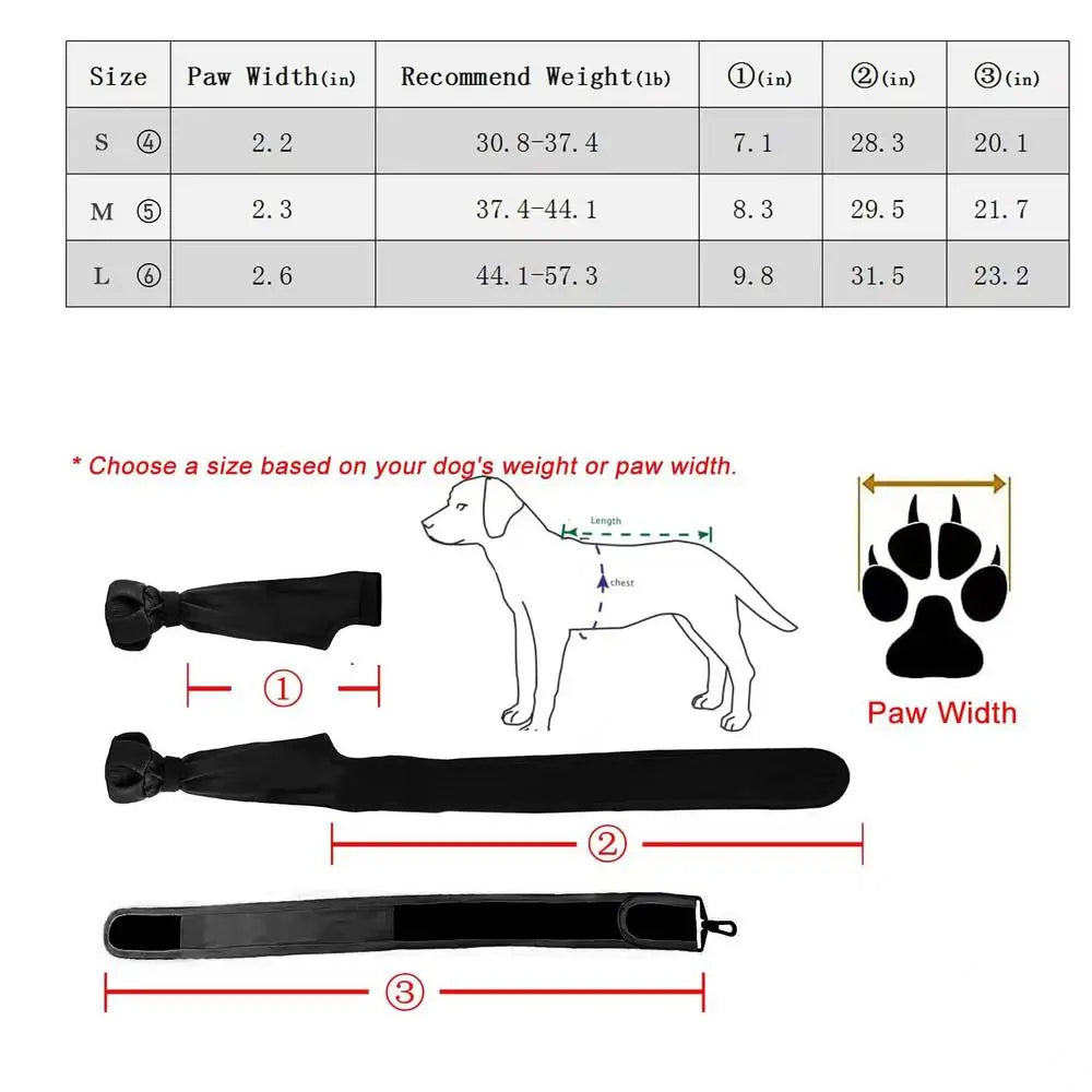 Dog Suspender Boots Waterproof Paw Protectors Non-slip Pets Paws Protector Adjustable Walking Shoes Booties Dog Paw Protectors