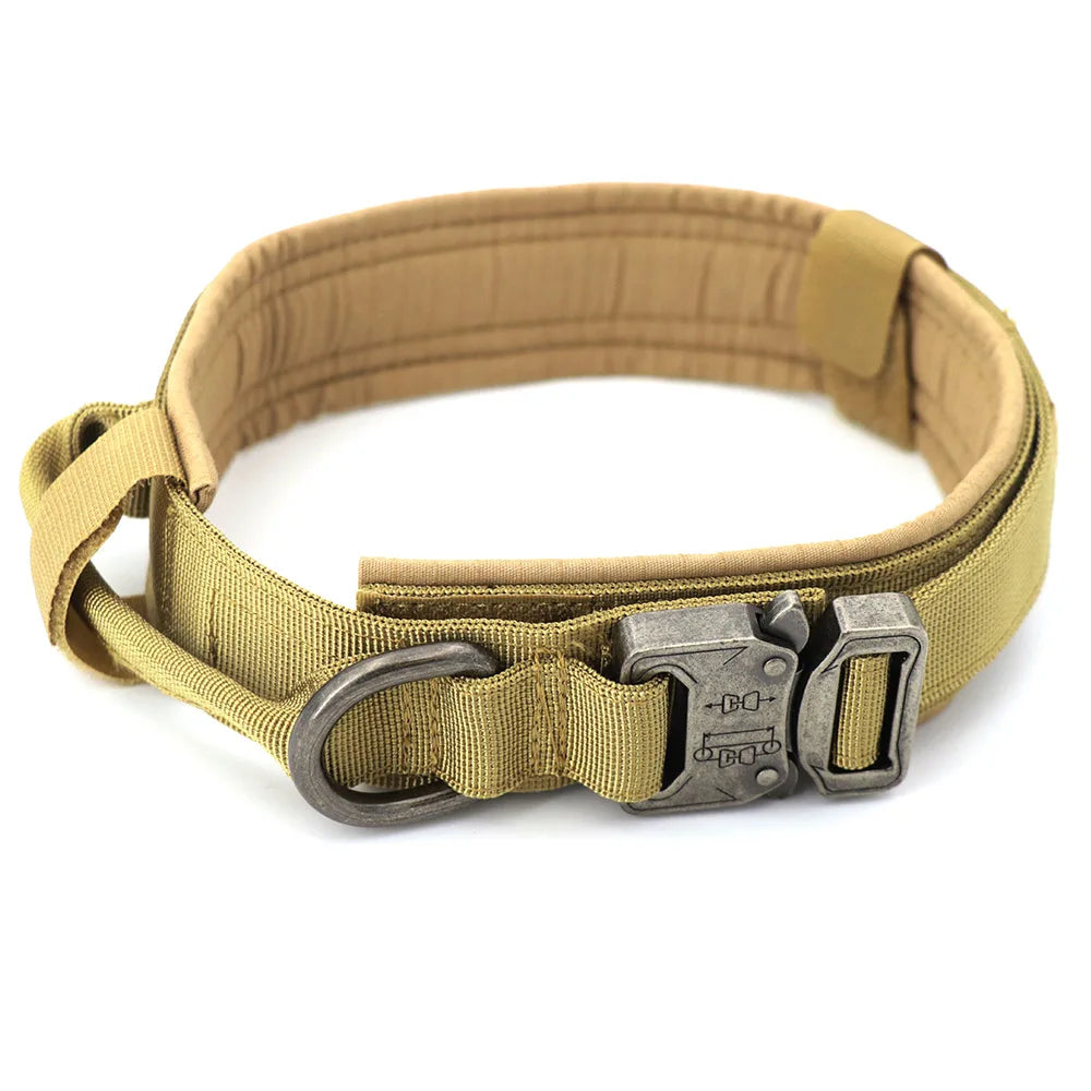Durable Military Tactical Dog Collar Bungee Leash Nylon Walking Training Pet Collar for Medium Large Dogs German Shepherd