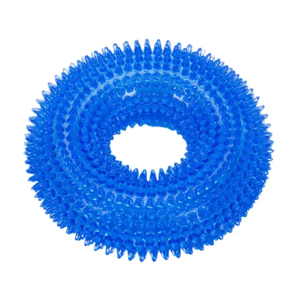 Pet Teething Sound Toy TPR Bite-resistant Raised Texture Teeth Design Spherical Safe Harmless Health Promotes Cleans Oral H0F7