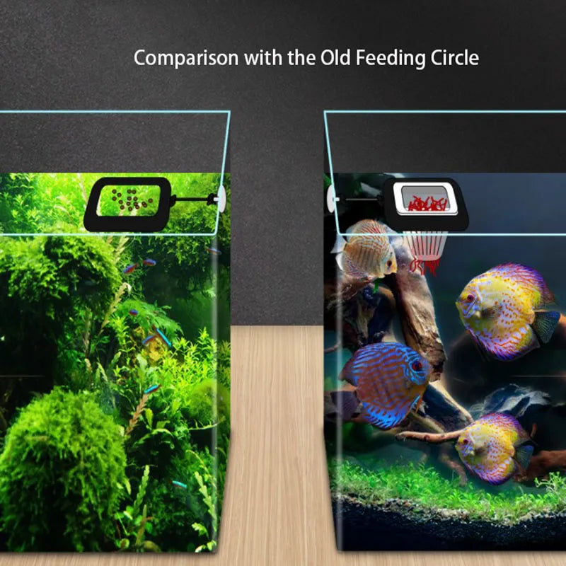 1pcs Plastic Feeder Set With Suction Cup For Aquarium Red Worm Feeding Fish Tank Cone Live Food Tapered Hopper Basket Supplies