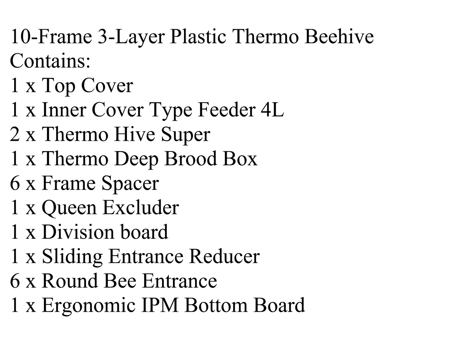 Unique 3-Layer Langstroth Bee Hive Boxes Bee Hives Beehive PVC Beekeeping Hives