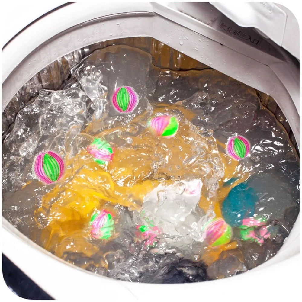 6pcs Nylon Laundry Ball Washing Machine Decontamination Ball Fur Lint Sticking Dedusting Roller Pet Hair Removal Ball in Laundry