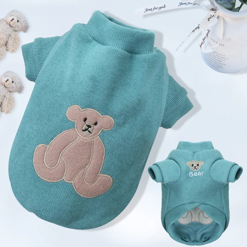2023 New Spring Summer Pet Clothes Bear Pattern Sweater And Comfortable Puppy Clothes Teddy Hiromi For Small And Mid Sizes Dogs