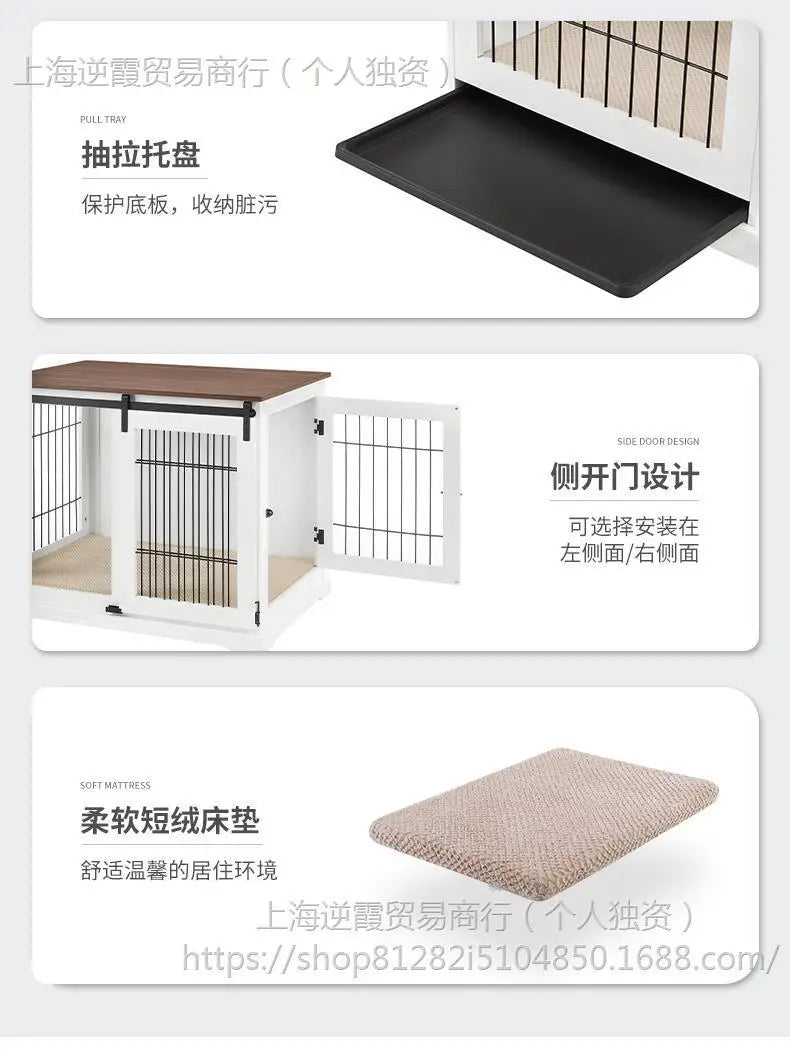 Unipaws sliding door cage high-end furniture wind pet cage medium and large dog house