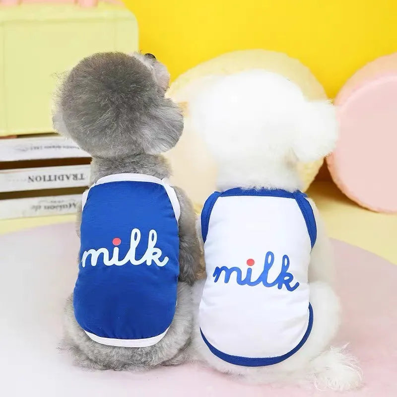 Summer Suspenders Dog Clothes Cute Smile Plaid Dog Vest Pet T-Shirt Chihuahua Pug Bichon 2024 Puppy Apparel Girls Dog Shirt