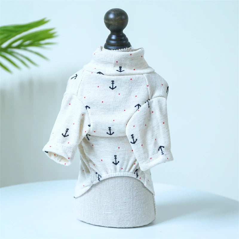 Breathable Cotton Small Medium Dog Clothing Mini Printing Sweatshirt for French Bulldog Brand Designer Autumn Warm Cat Clothes