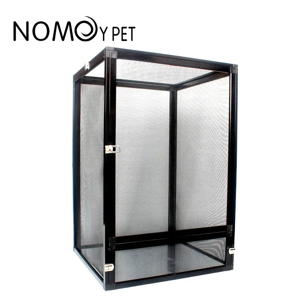 Reptile Detachable Habitat Tank Terrarium Transparent Aluminium Air Screen Cage Front Opening Door Full View Lizard Chameleon