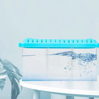 Betta Aquarium Transparent Fish tank with Removable Dividers Small Fish Bowl Multi Compartment Layout decorative Aquarium