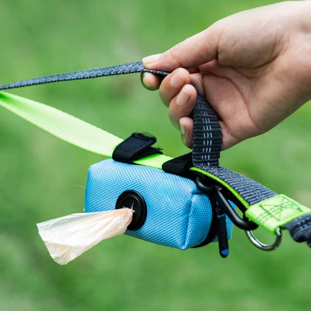 Pet Dog Poop Bag Dispenser Dog Waste Poop Bag Holder Leash Attachment Adjustable Travel Garbage Bag Dispenser Pet Cleaning Tools