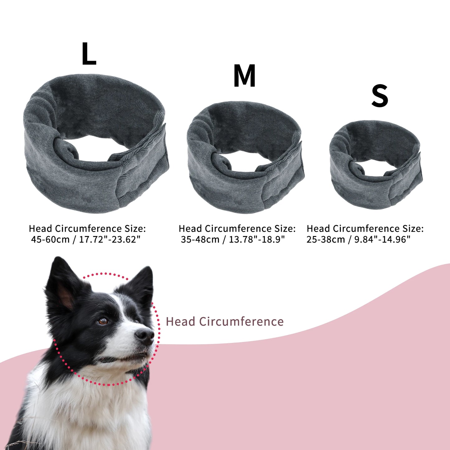 UXCELL Dogs Calming Band Dog Ear Cover Muffs Noise Protection for Grooming Supplies Casual Solid Elastic Cotton Fabric S M L