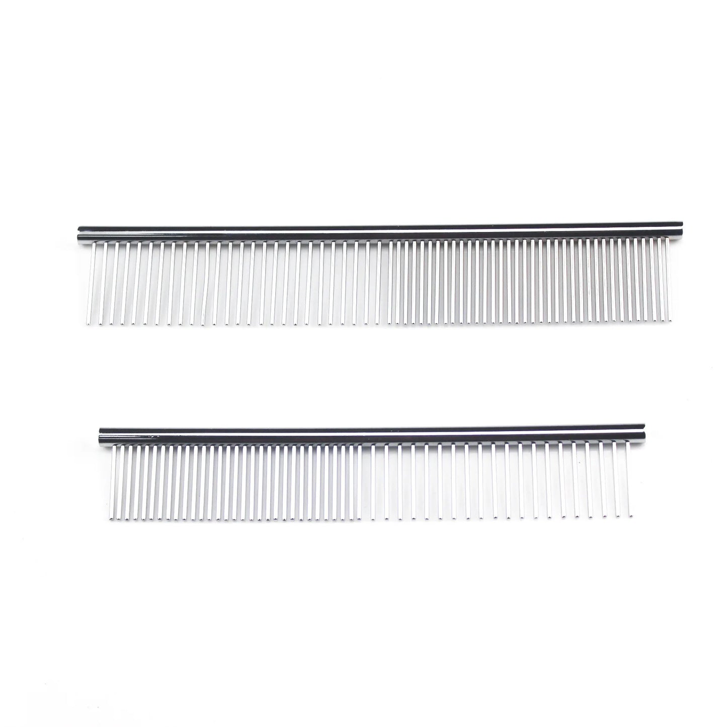 Stainless Steel Pet Grooming Comb Dog Comb Steel Comb Silver Cat Hair Removal Comb Double-sided Comb Pet Supplies Wholesale