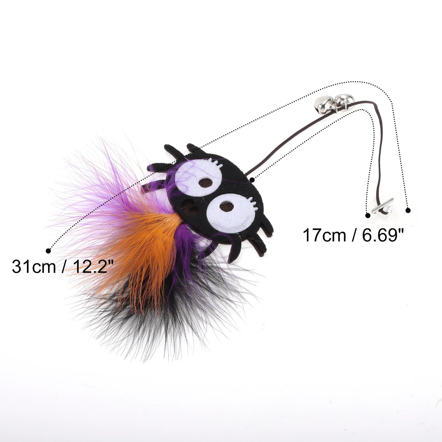 UXCELL 1 Pc Fashion Funny Cat Playing Rod Portable Spider Moon Halloween Toys Cat Playing Rod for Indoor