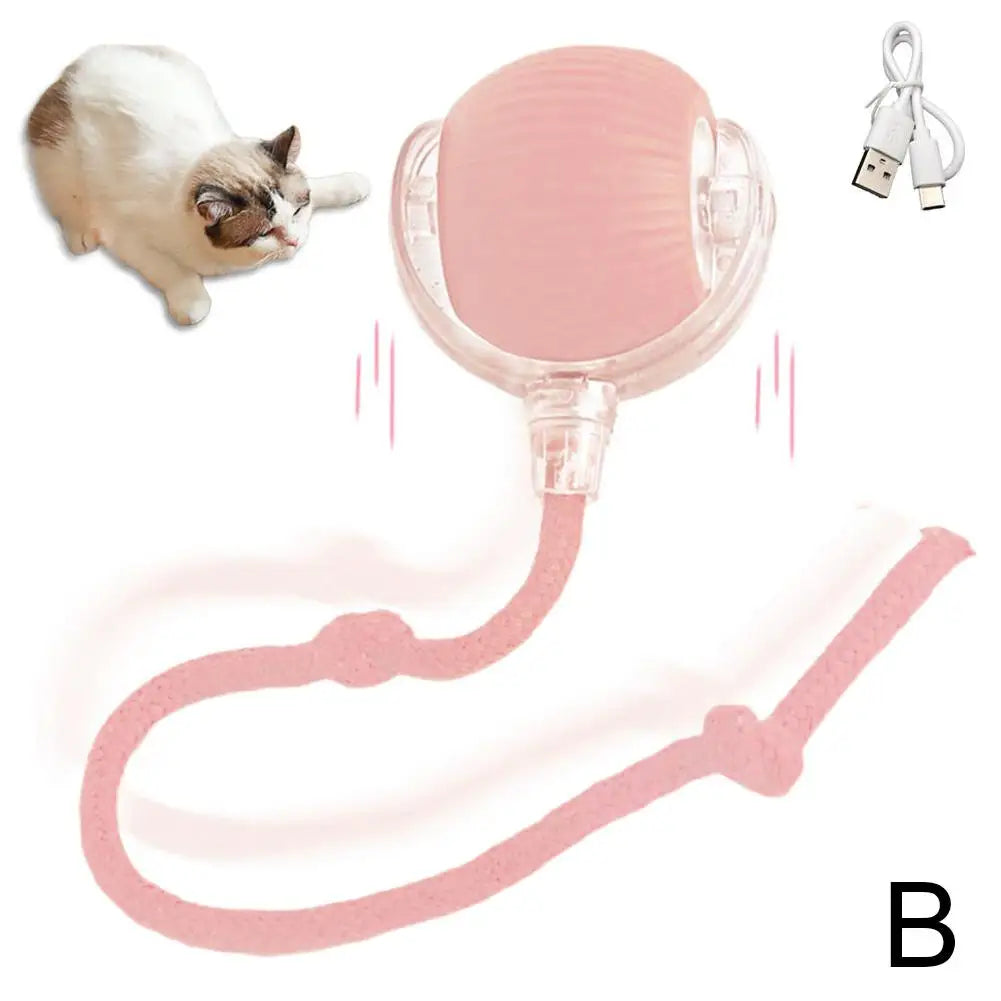 Smart Rolling Cat Toy Ball Relieve Kitten Boredom Automatic Shutoff Rechargeable Creative New Kitten Chasing Toy Electric Ball