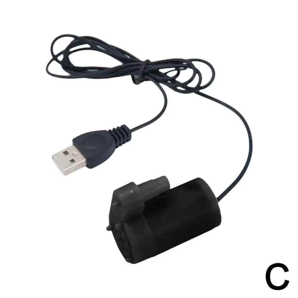 Super Quiet DC 5V USB Brushless Motor Pump Portable Hydroponic Water Submersible Mini Tank Water Fish Circulating Pump Foun E3D9