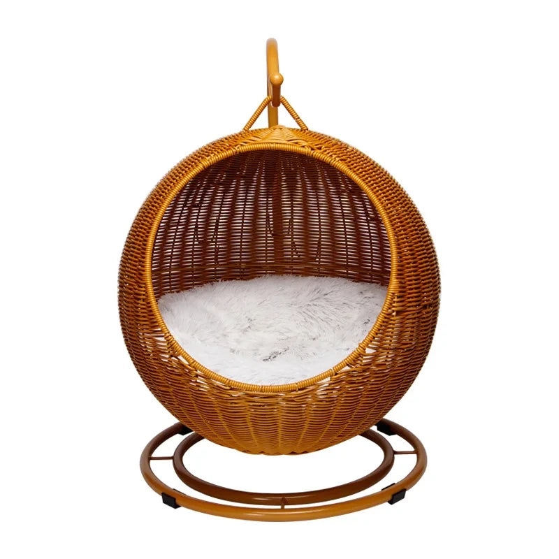 Cat and dog kennel rattan pet products Summer pet kennel cool kennel hanging cat basket four seasons universal pet mat
