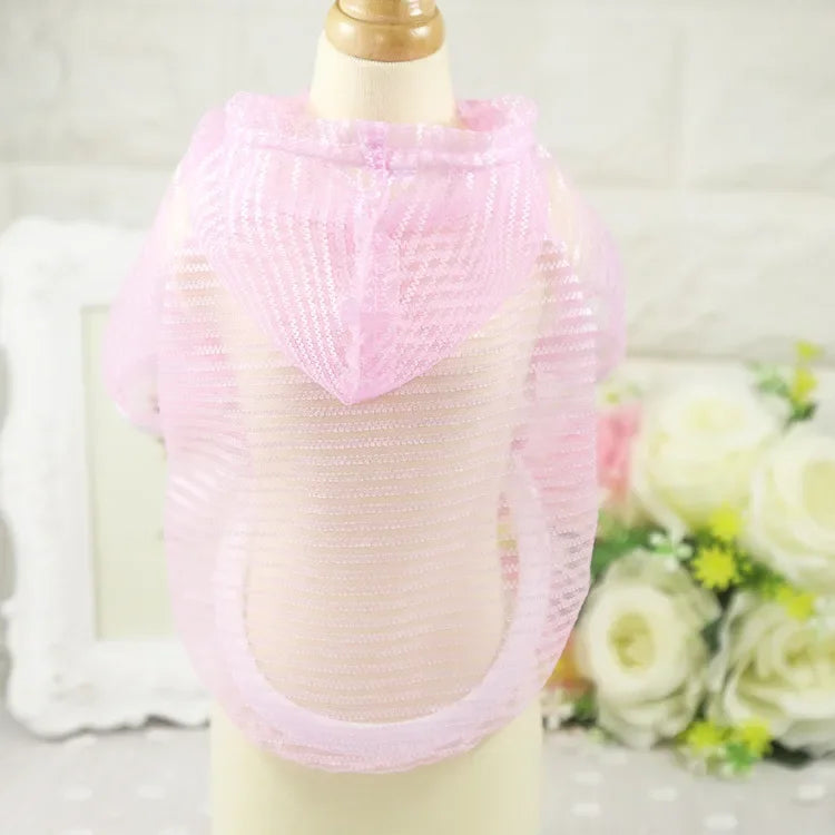 Ultra Thin Transparent Pet Dog Sun Protection Hoodie Clothes For Small Dogs Chihuahua Puppy Cat Summer Vest Shirt French Bulldog