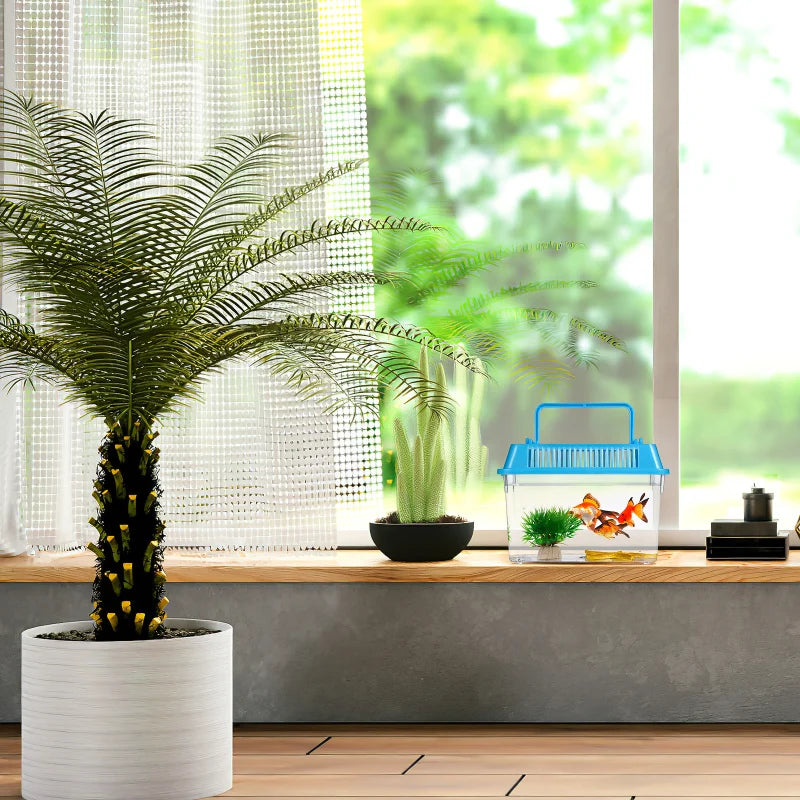 4Pcs small Portable Tourtise Aquariums Handheld Goldfish Aquarium reptile Tourtise Aquarium clear Turtle lizard Hamster Living