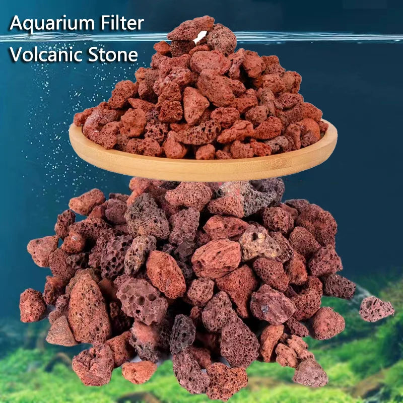 Natural Black Aquarium Fish Tank Filter Media Volcanic Rock Biological Balls Bio filter For Aquarium Clear Water Decoration Red