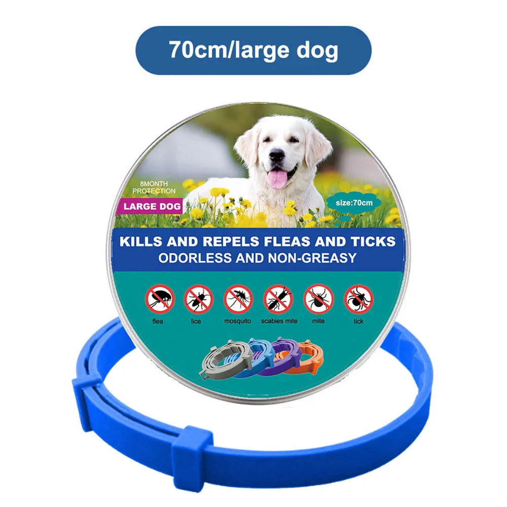 38cm 70cm Retractable Deworming Dog Cat Collar Pet Anti Flea Ticks Collar Repellent Mosquito Pet Collars for Cats Dogs Products