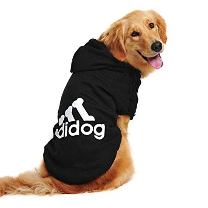 Autumn Winter Dog Clothes Adidog Dog Hoodies for Medium Large & Extra Large Dogs, Pet Fleece Lined Sweatshirt Coat Sport Apparel
