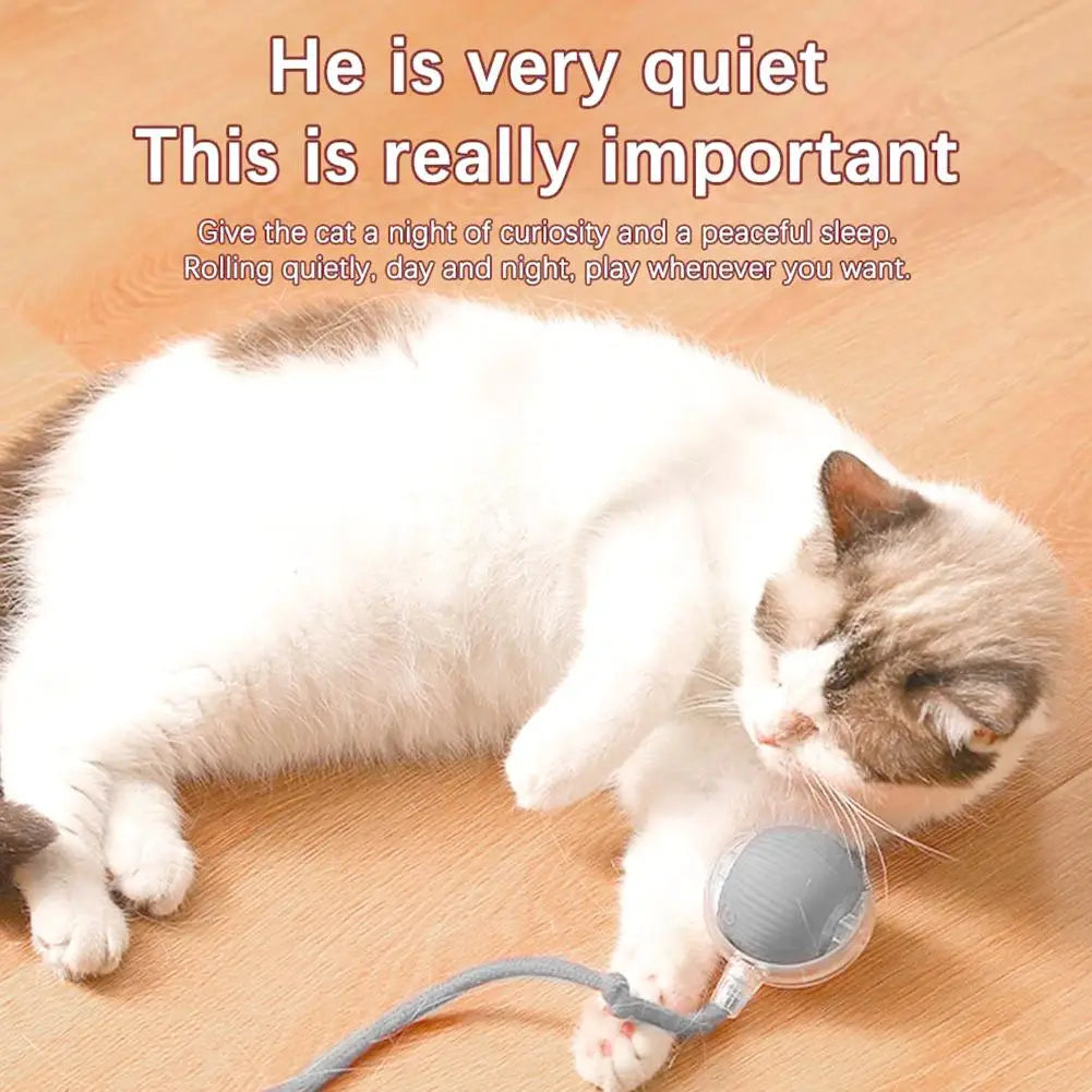 360° Automatic Self Moving Dog Cat Toys USB Rechargeable Dog Electric Toys Smart Rolling Ball Interactive Automatic J3L4