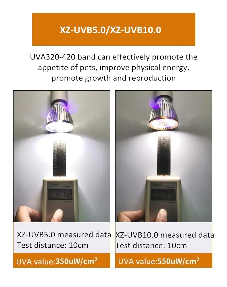 UVA+UVB Reptile Light Full Spectrum 5.0/10.0 Light Bulb LED UV Lamp for Turtle Lizard Snake Heater Bulb Terrarium Lamp 육지거북