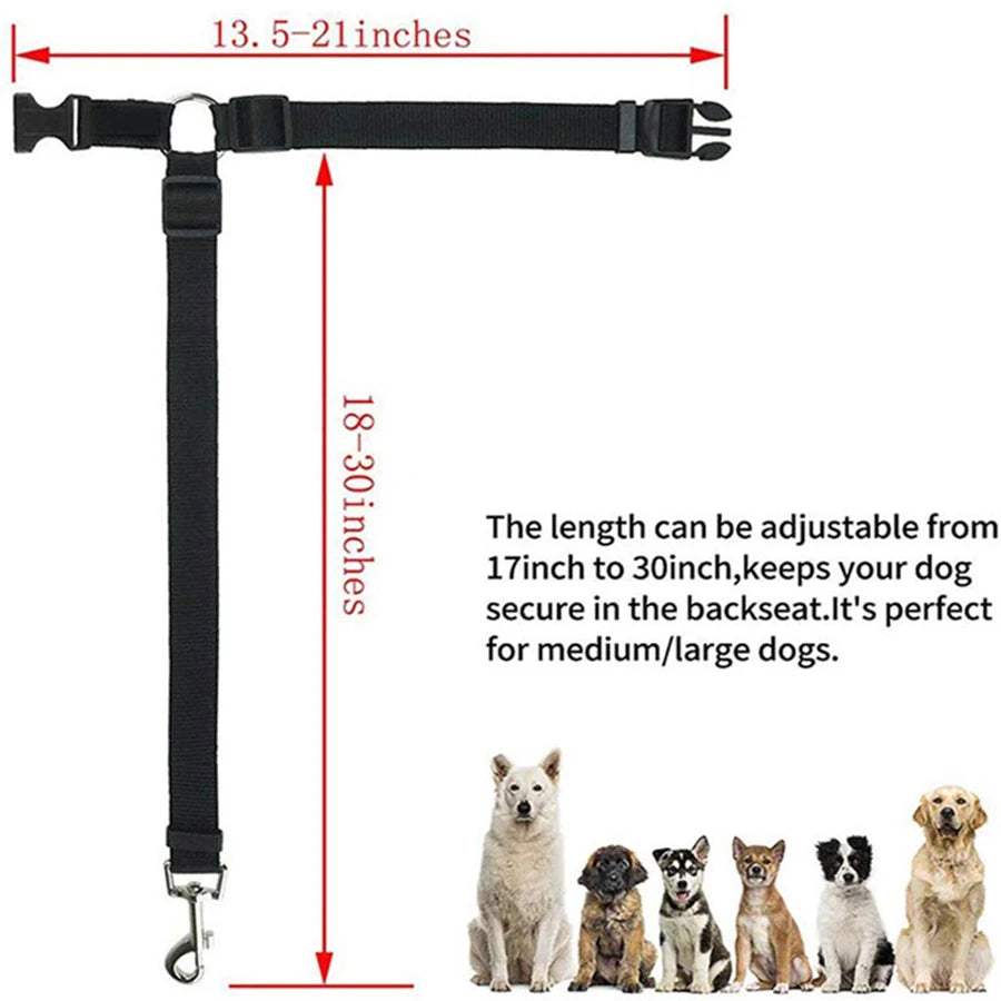 Pet car safety rope ring dog car safety belt rear seat towing rope