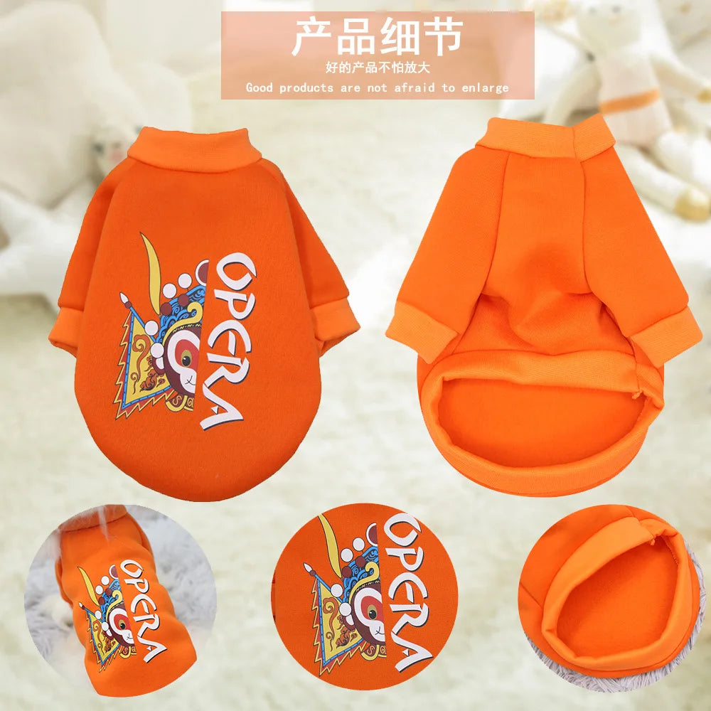 2023 New Dog Clothes Winter Warm Dog Clothes Christmas Tree Elk Dog Coat Puppy Clothing Hoodies For Small Dogs Yorkshire Outfit