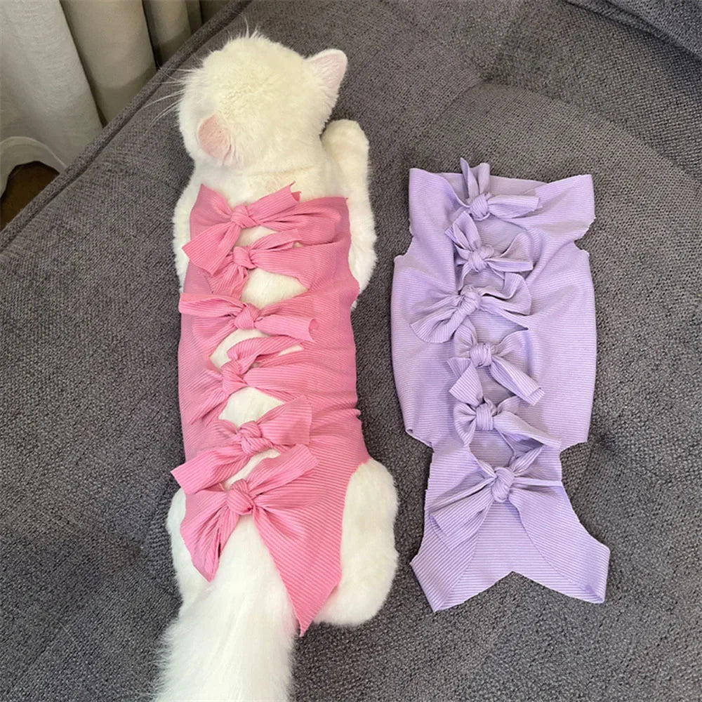 Cat Recovery Suit Breathable Cat Surgery Recovery Suit Onesies Female Kitty Castration Abdominal Wound Recovery Clothing Outfits