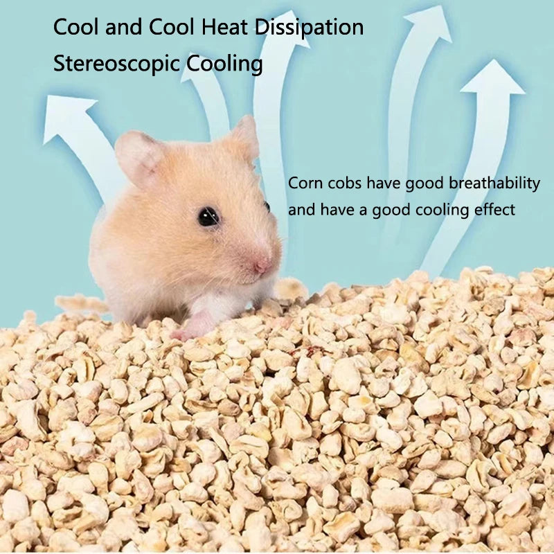 100/200/500g Natural corn cobs Hamster Rat Mouse Bedding Nest Cushion Material for Guinea Pigs Rabbits Chinchillas Remove odor