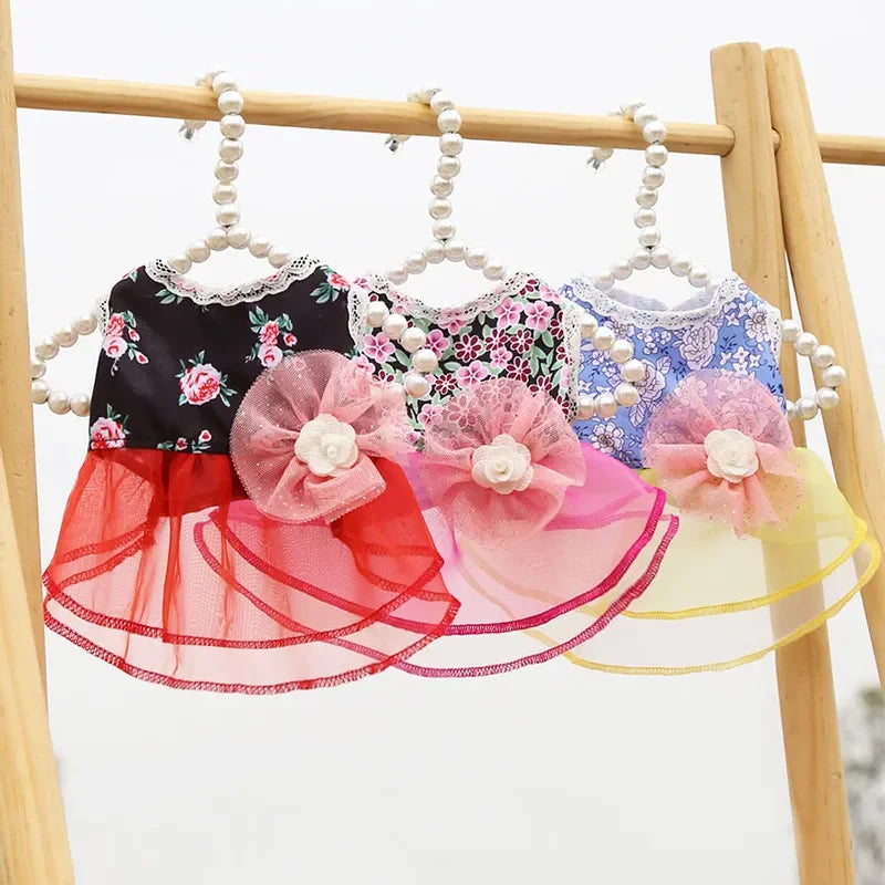 2024 Summer Dress for Dog Pets Clothes Chihuahua Wedding Dress Skirt Cloth Accessory Dog Pet Dress Supplies Hanbok Cat Costume