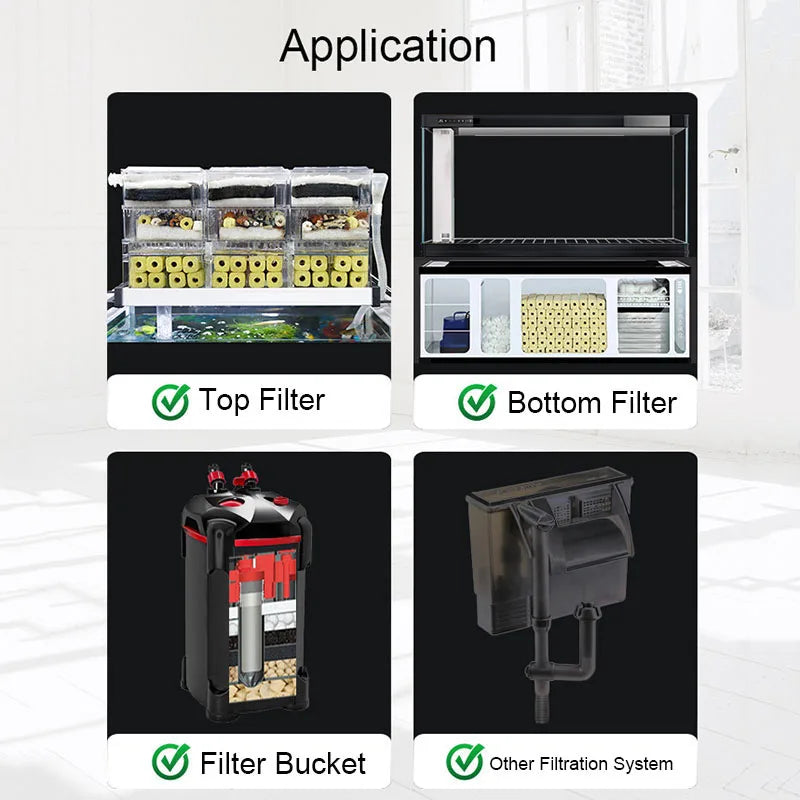 Thicken Encryption Aquarium Filter Bag Reuse Washable Filter Magical Bag Biochemical Biological Filtration Accessories