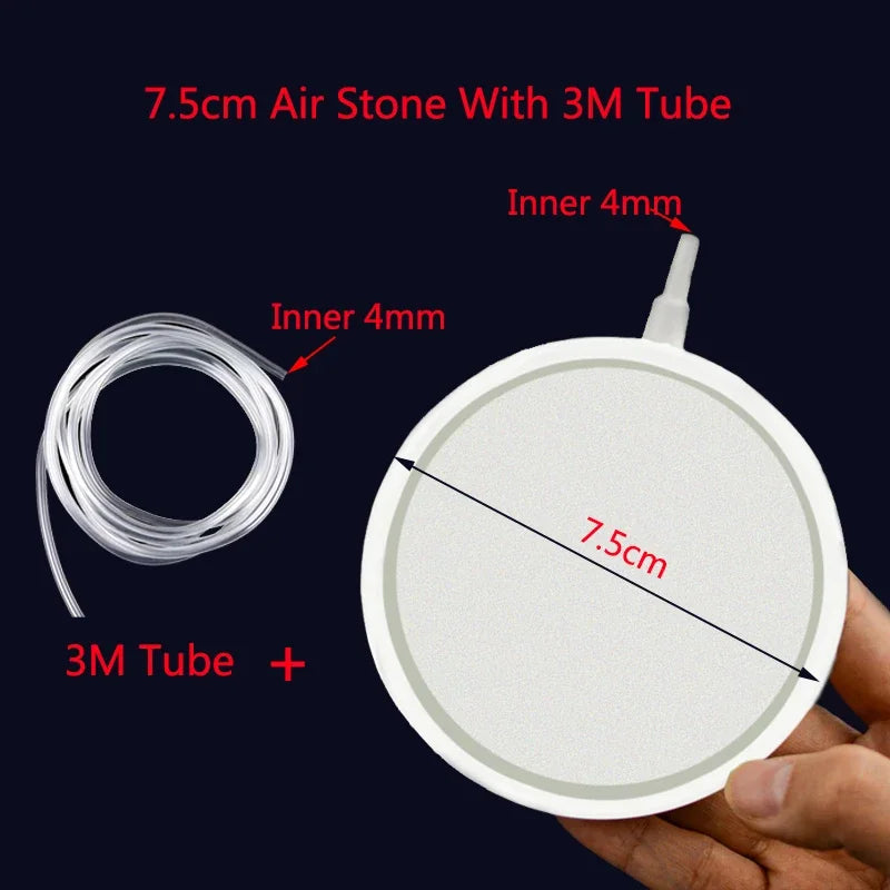 1Pcs 75/10mm Fish Tank Aquarium Air Stone Oxygen Aerator Increasing Air Bubble Pond Pump Hydroponic Oxygen Accessories Great