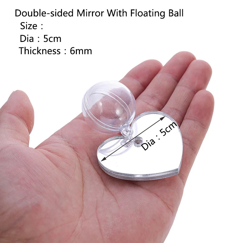 Acrylic Aquarium Betta Mirror Fish Tank Floating Round Mirror For Fish Betta Flowerhorn Cichlid Training 4cm/5cm/6cm/7cm/8cm/9cm